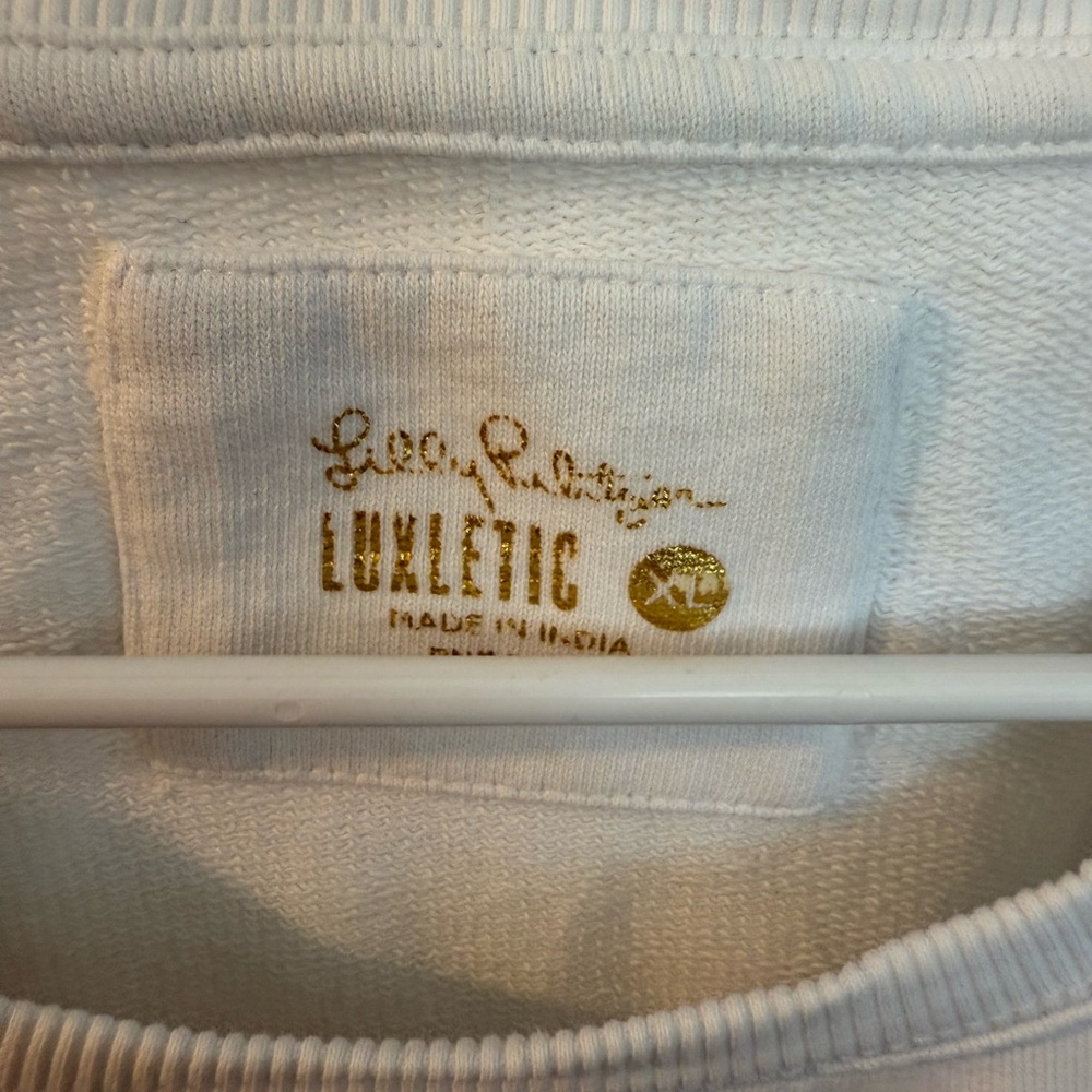 EUC Lilly Pulitzer Beachcomber pullover White XL - Picture 6 of 10